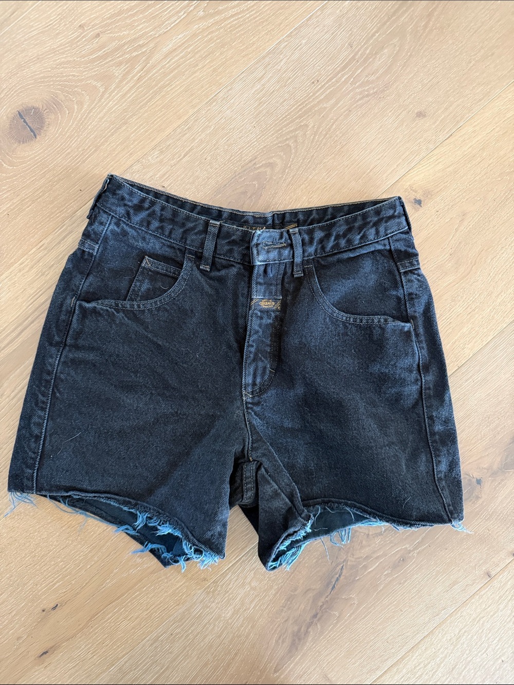 Vintage Girbaud Black Frayed Jean Shorts